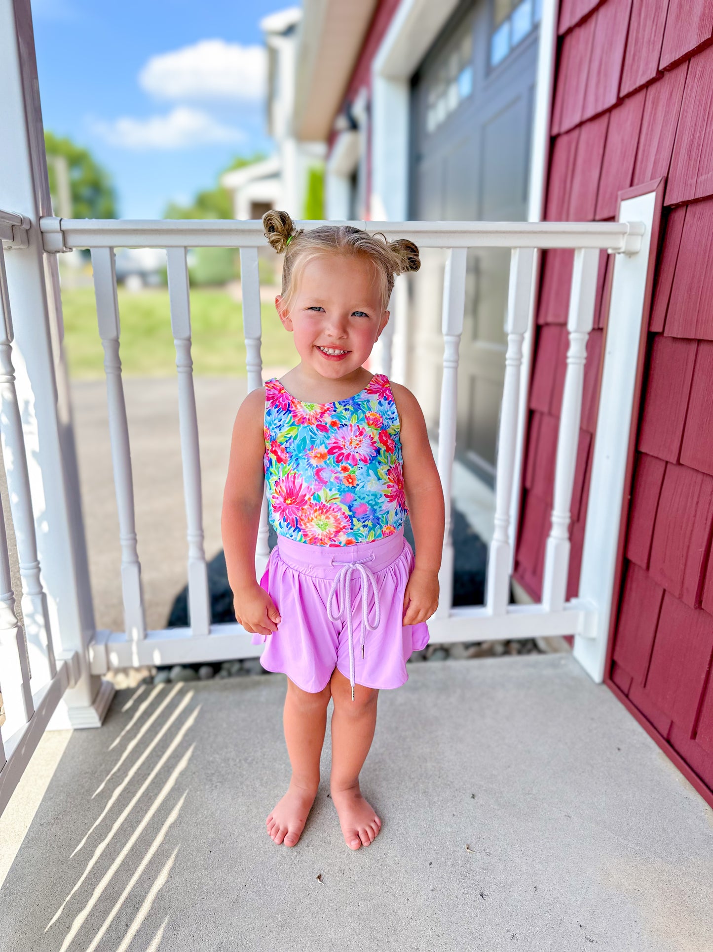 Addie Athletic Tank - Bright Floral