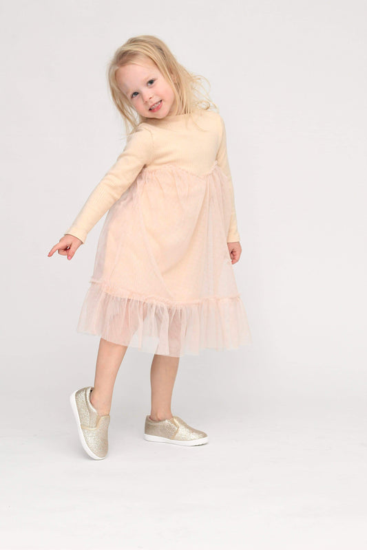 Gold sparkle slip on