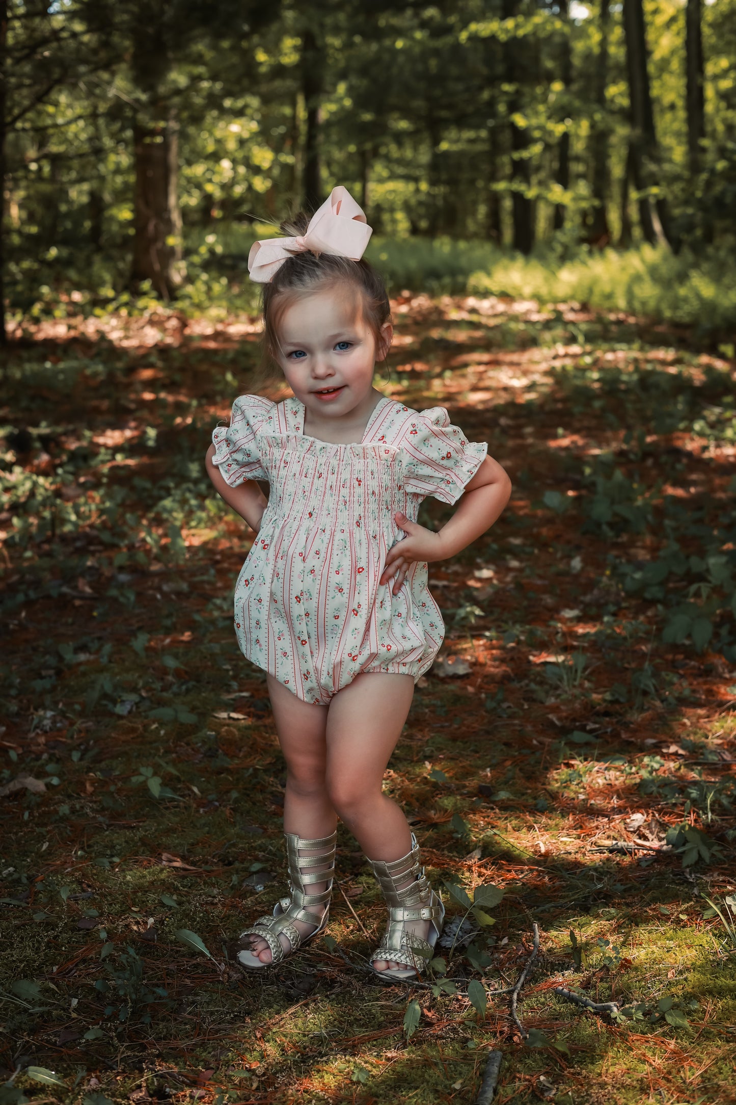 White floral romper
