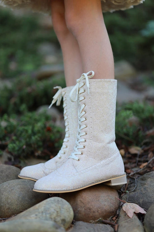 Champagne Lace Up Isabelle Boot