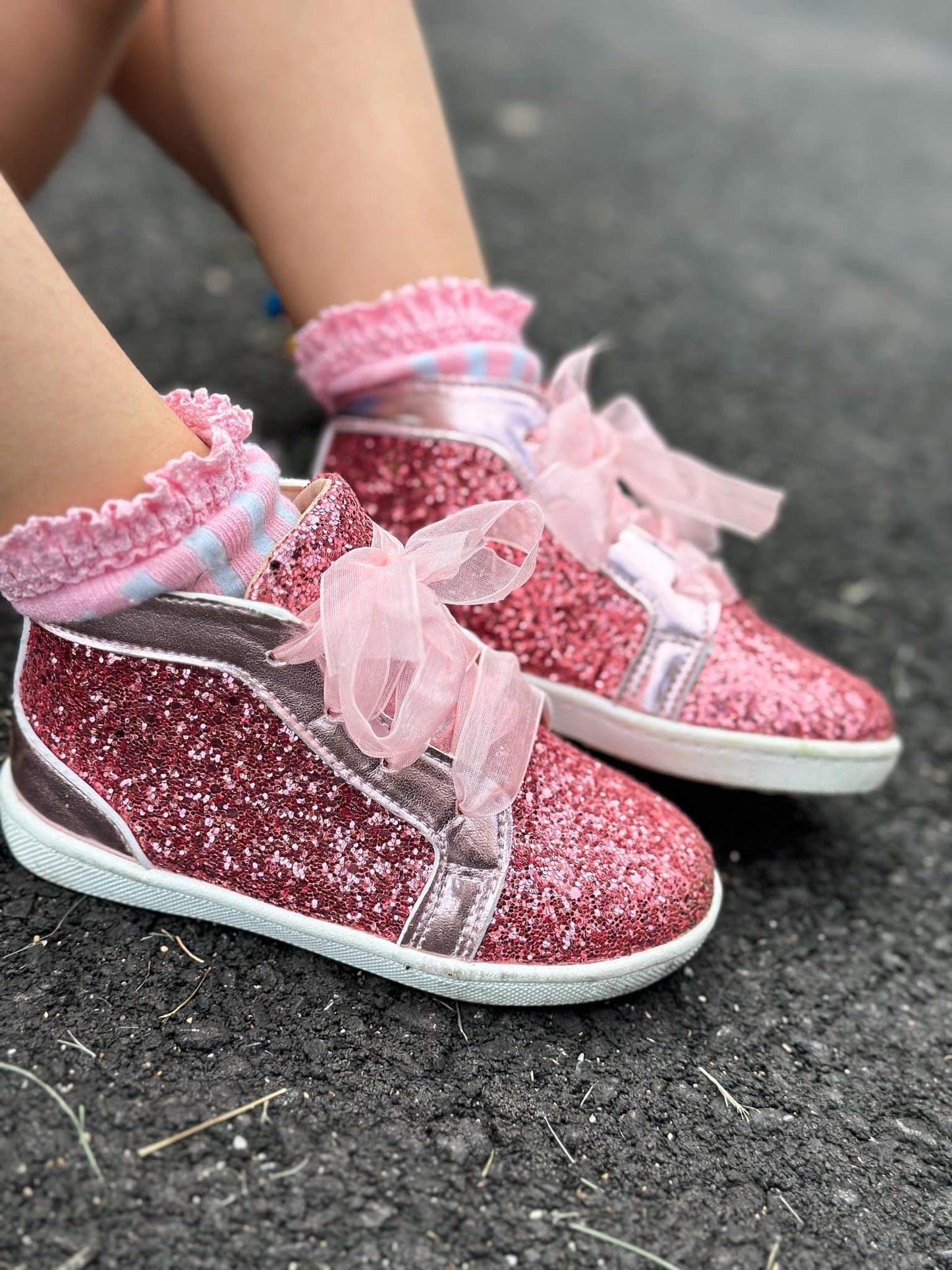 Pink Sparkle Hightop
