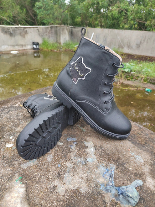 Pre Order Grumpy Kitty Combat Boots