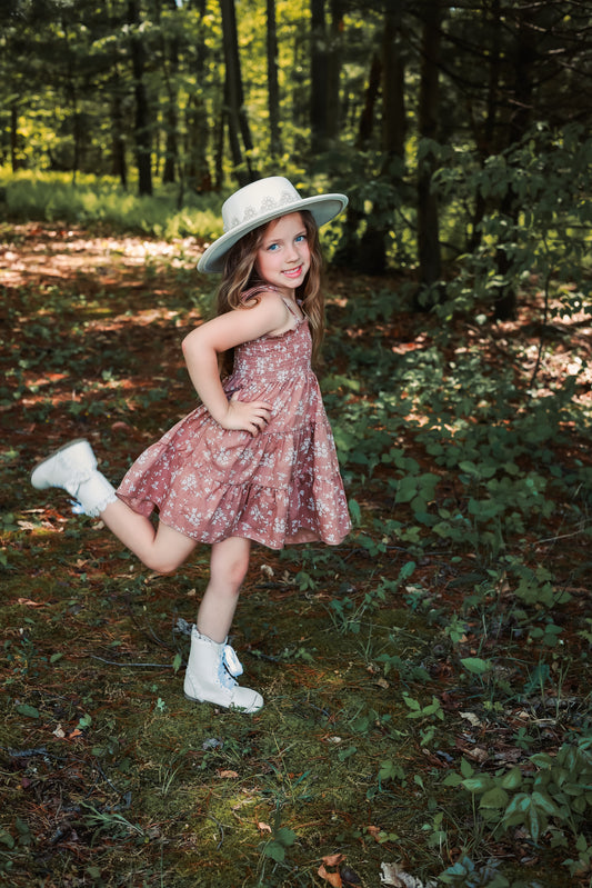 Brown & White sundress