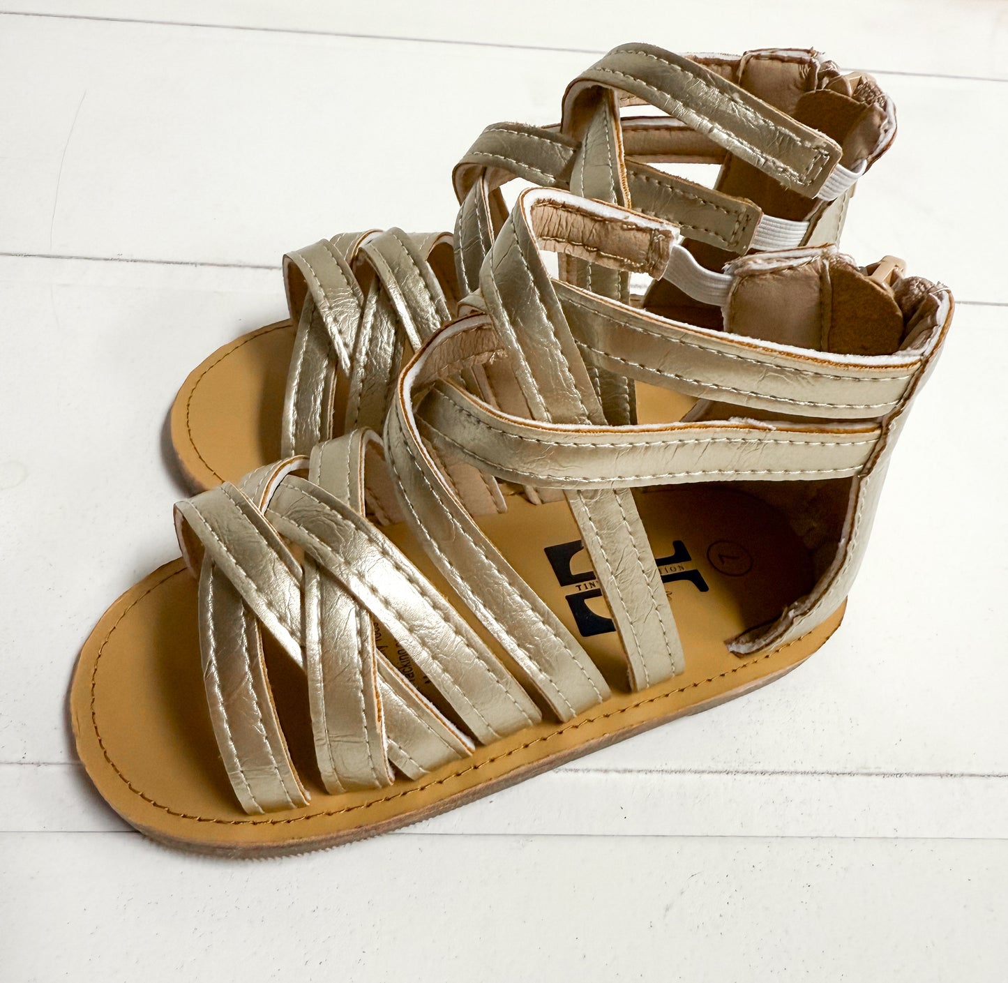 Gold strap sandal