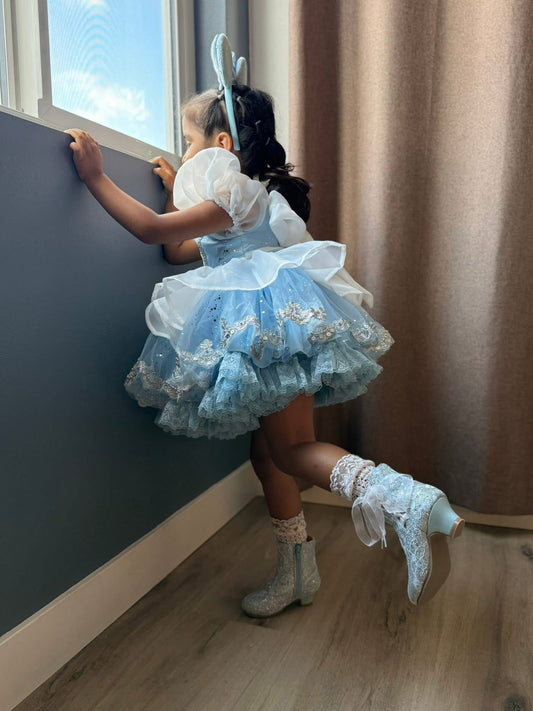 Blue Lace Sparkle Penelope Heel