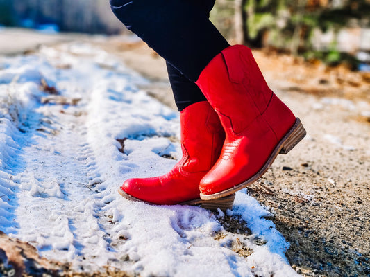 Red cowboy boots
