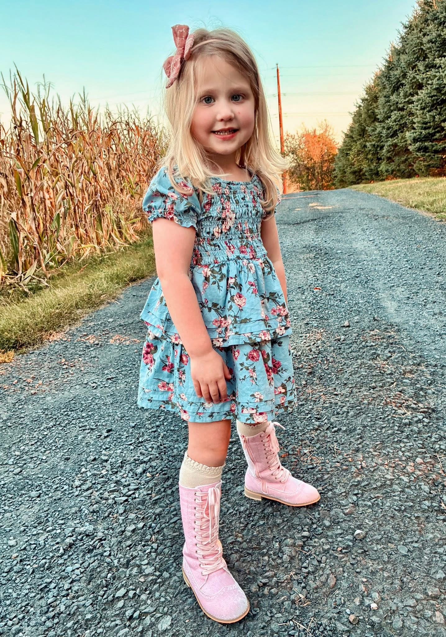 Pre Order Pink Velvet Boot