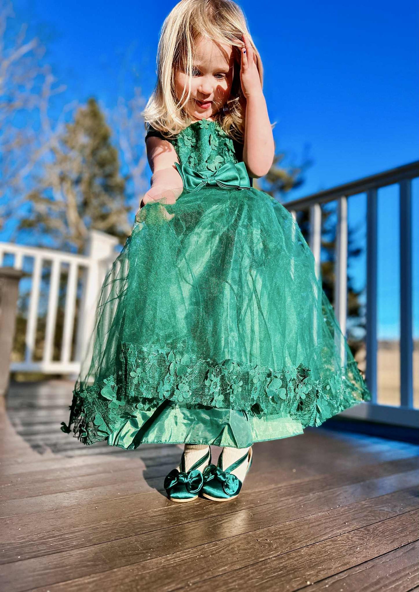 Pre-Order Emerald Satin heels