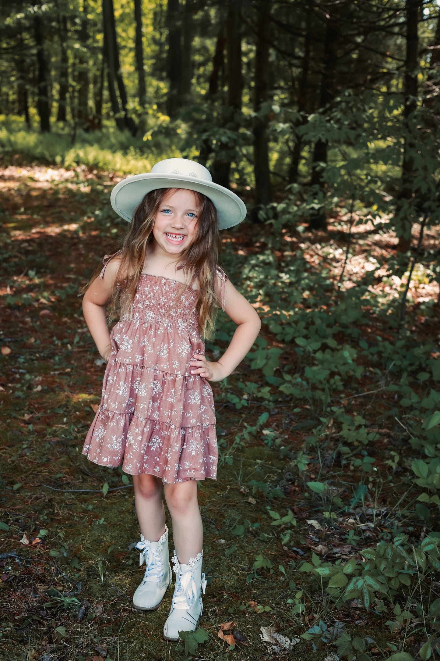 Brown & White sundress