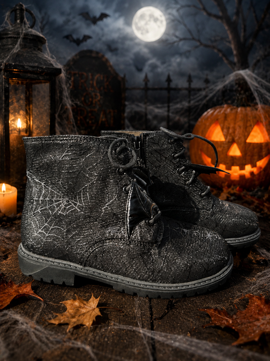 Mesh Spider Web Combat Boots