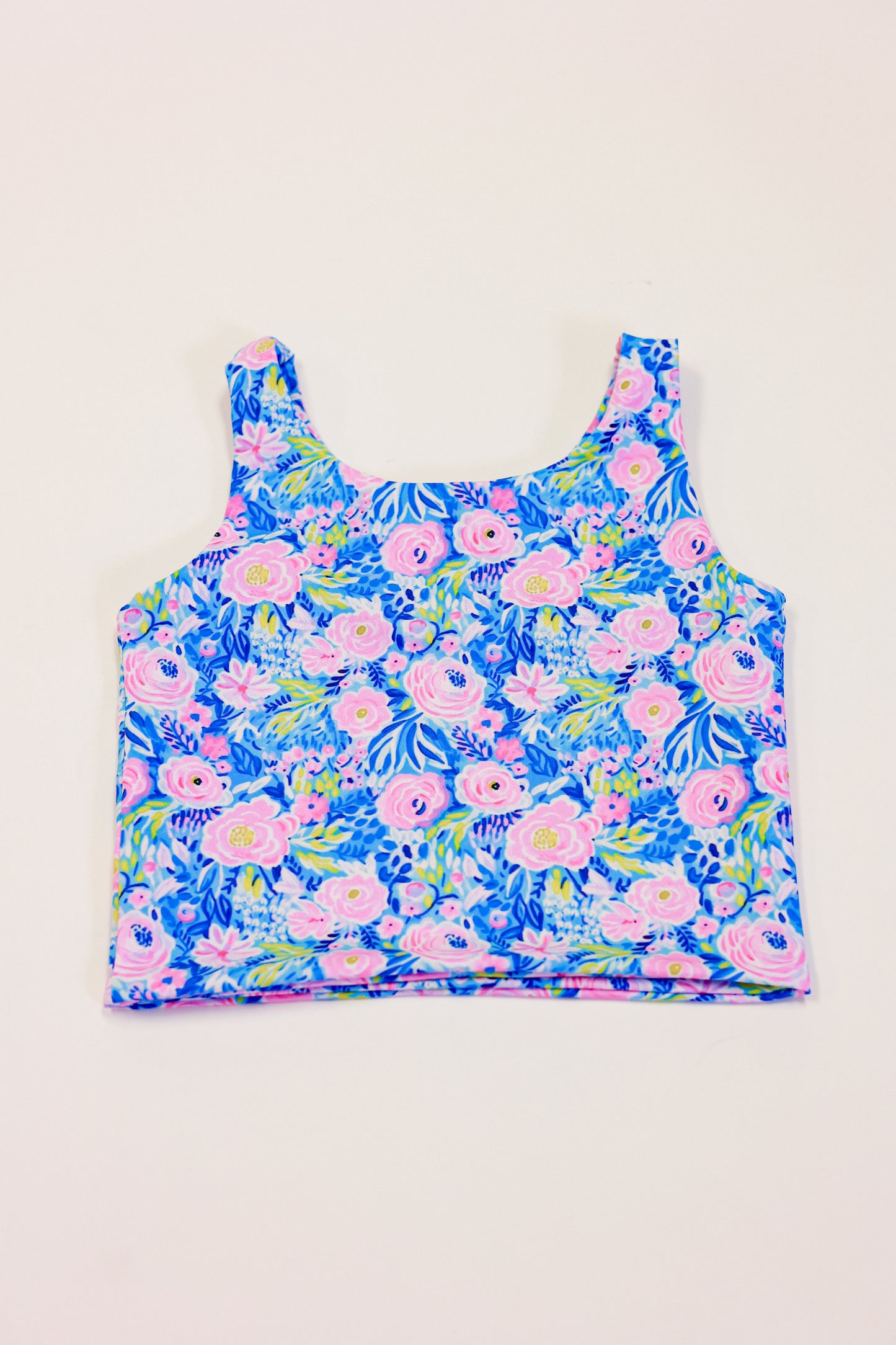 Addie Athletic Tank - Blue Floral
