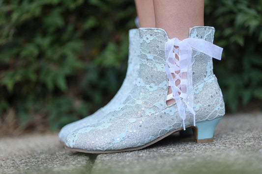 Blue Lace Sparkle Penelope Heel