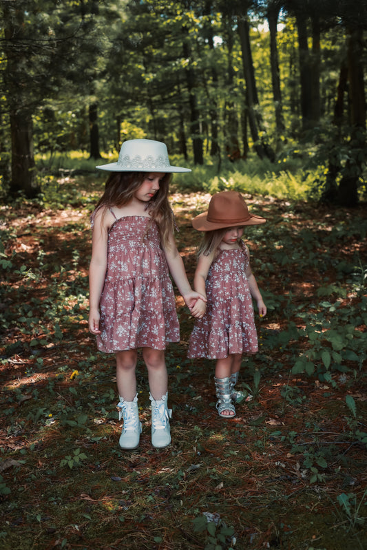 Brown & White sundress