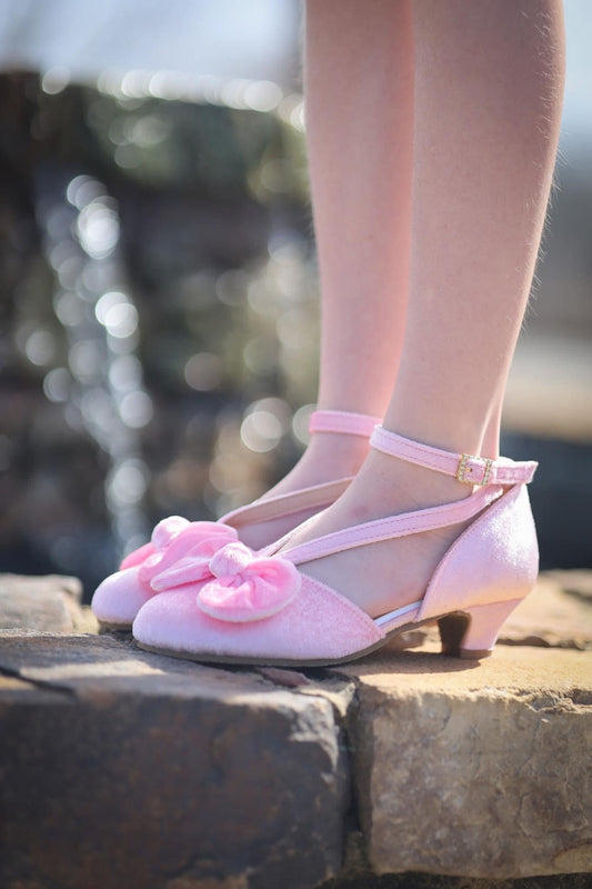 Light Pink Velvet Heels