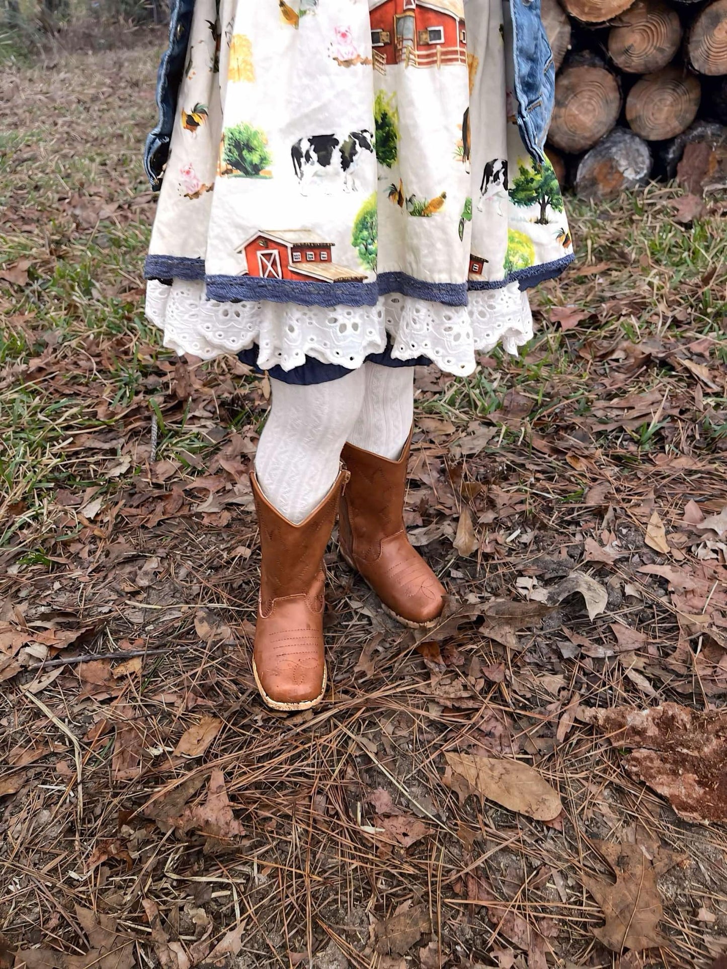 Brown cowboy boots