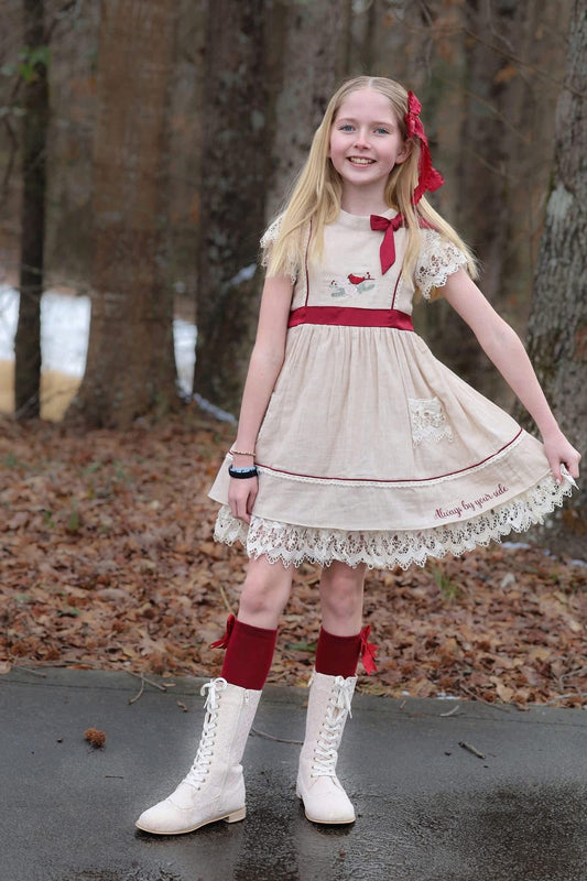 Champagne Lace Up Isabelle Boot