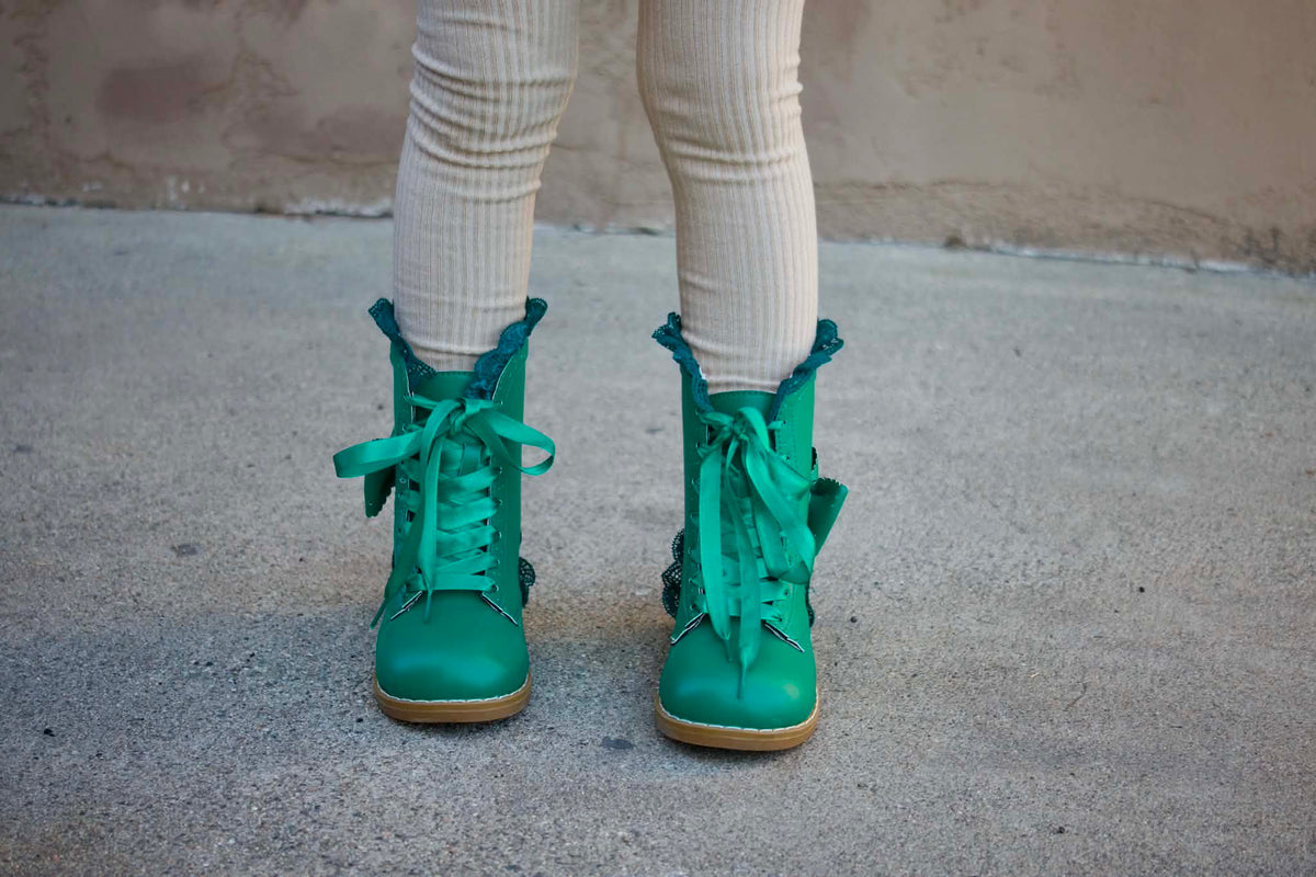 Pre Order Green Lacey Boot