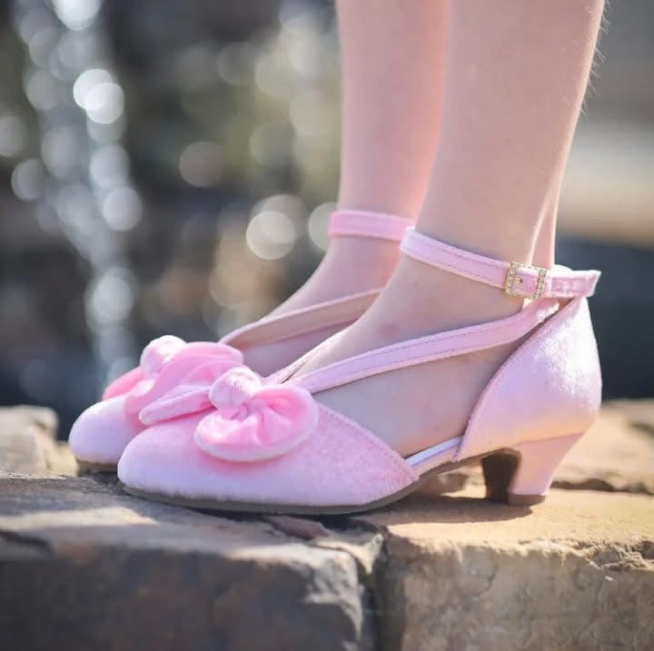 Light Pink Velvet Heels