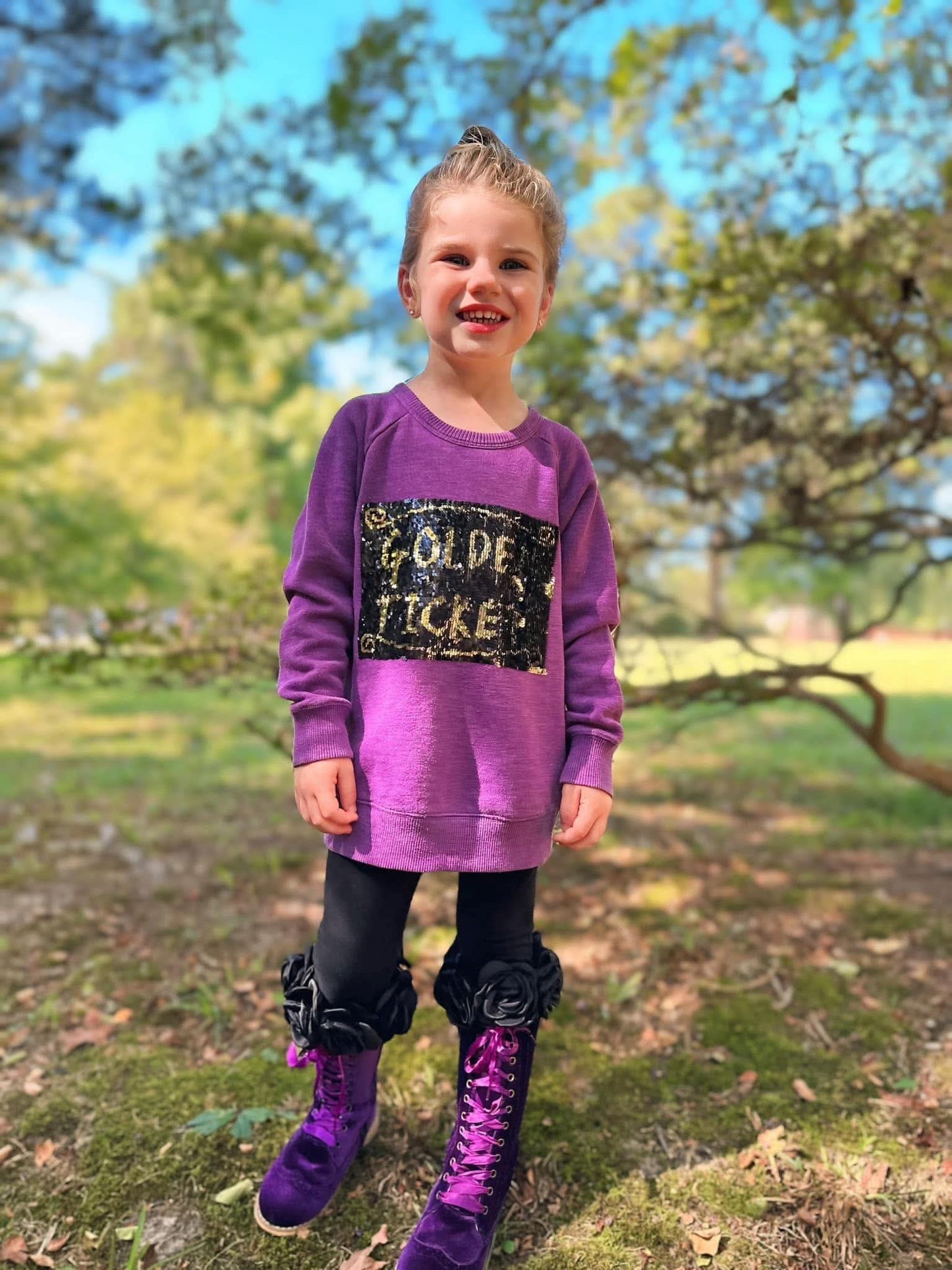 Pre Order Purple Velvet Boot