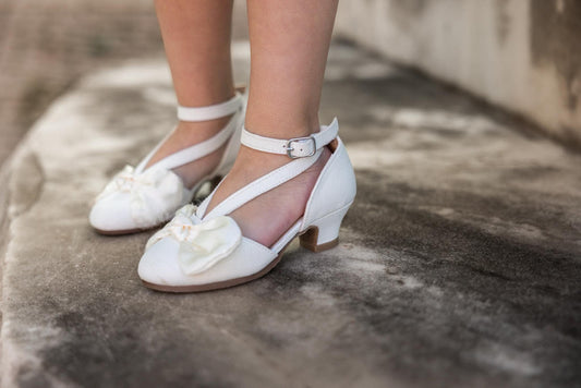 Off White Sparkle Heels