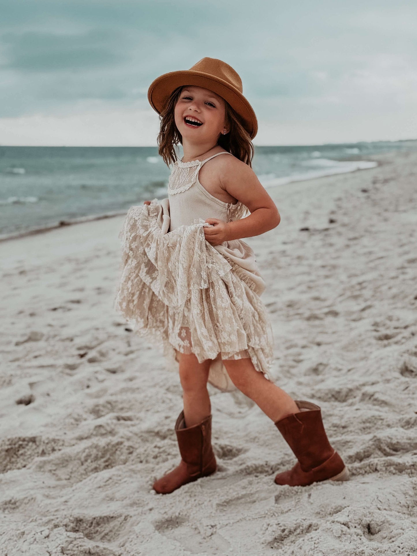 Brown cowboy boots