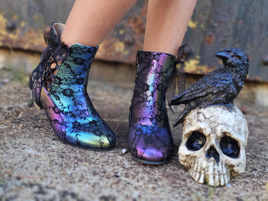 Black Lace Oil Penelope Heel