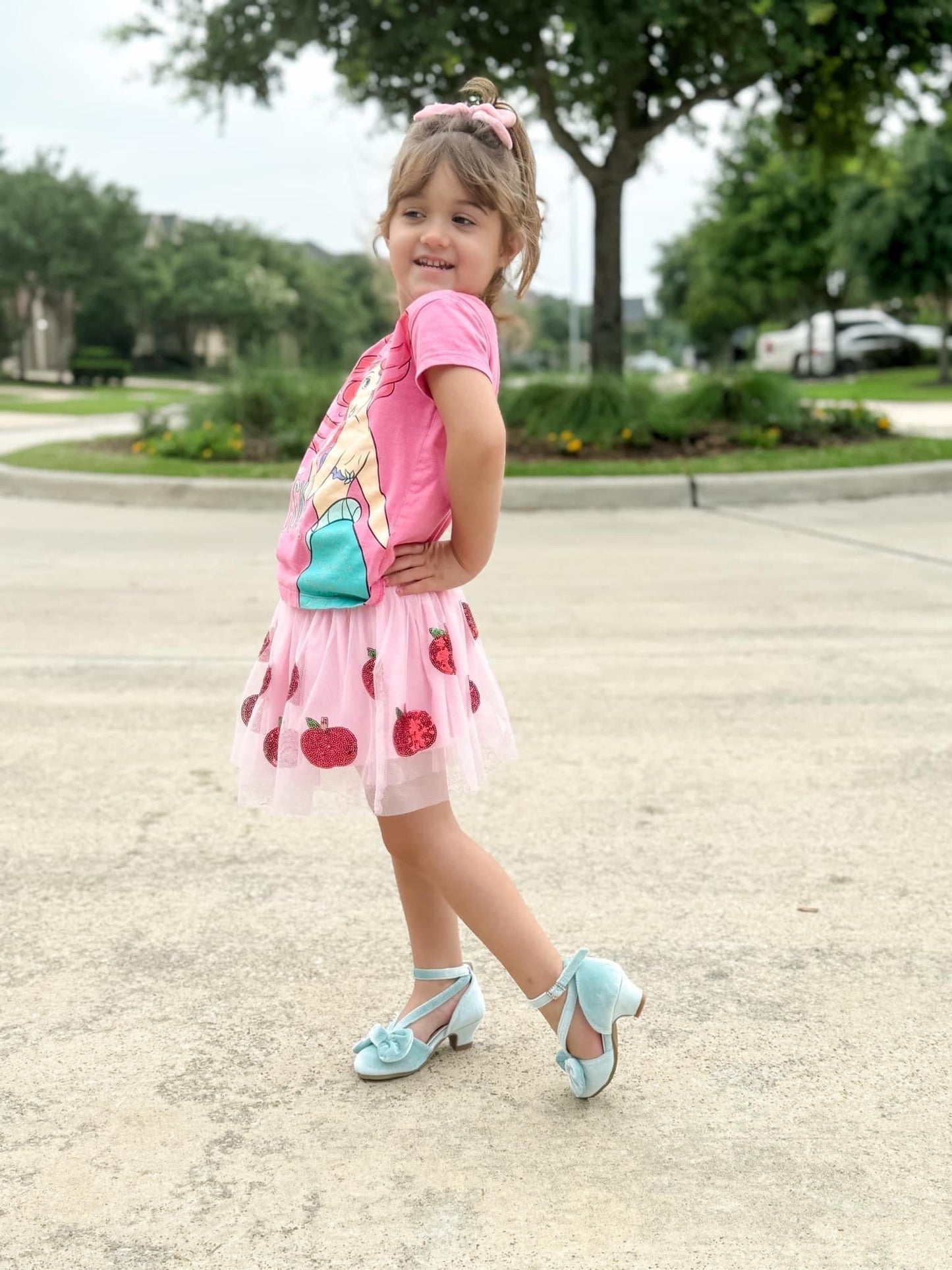 Ice Blue Velvet Heels