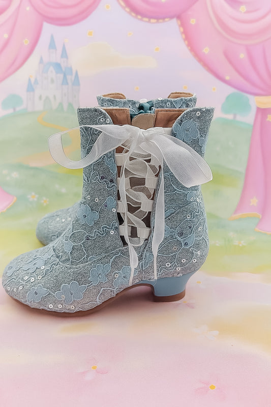 Blue Lace Sparkle Penelope Heel