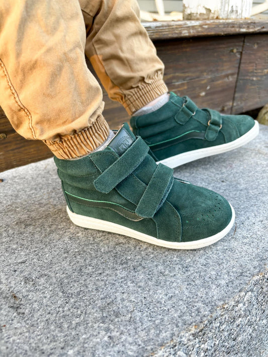 Evergreen Suede Velcro Hightops