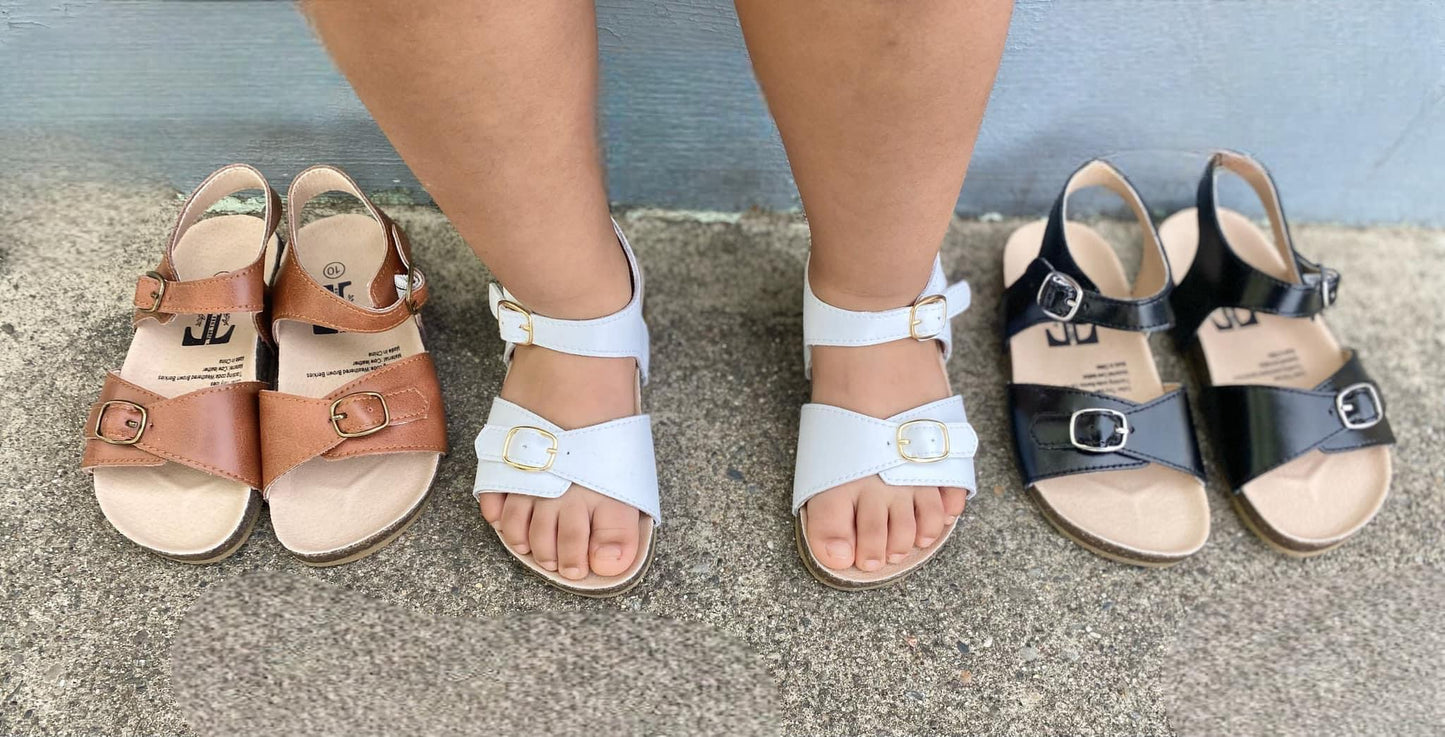 White Berk Sandals