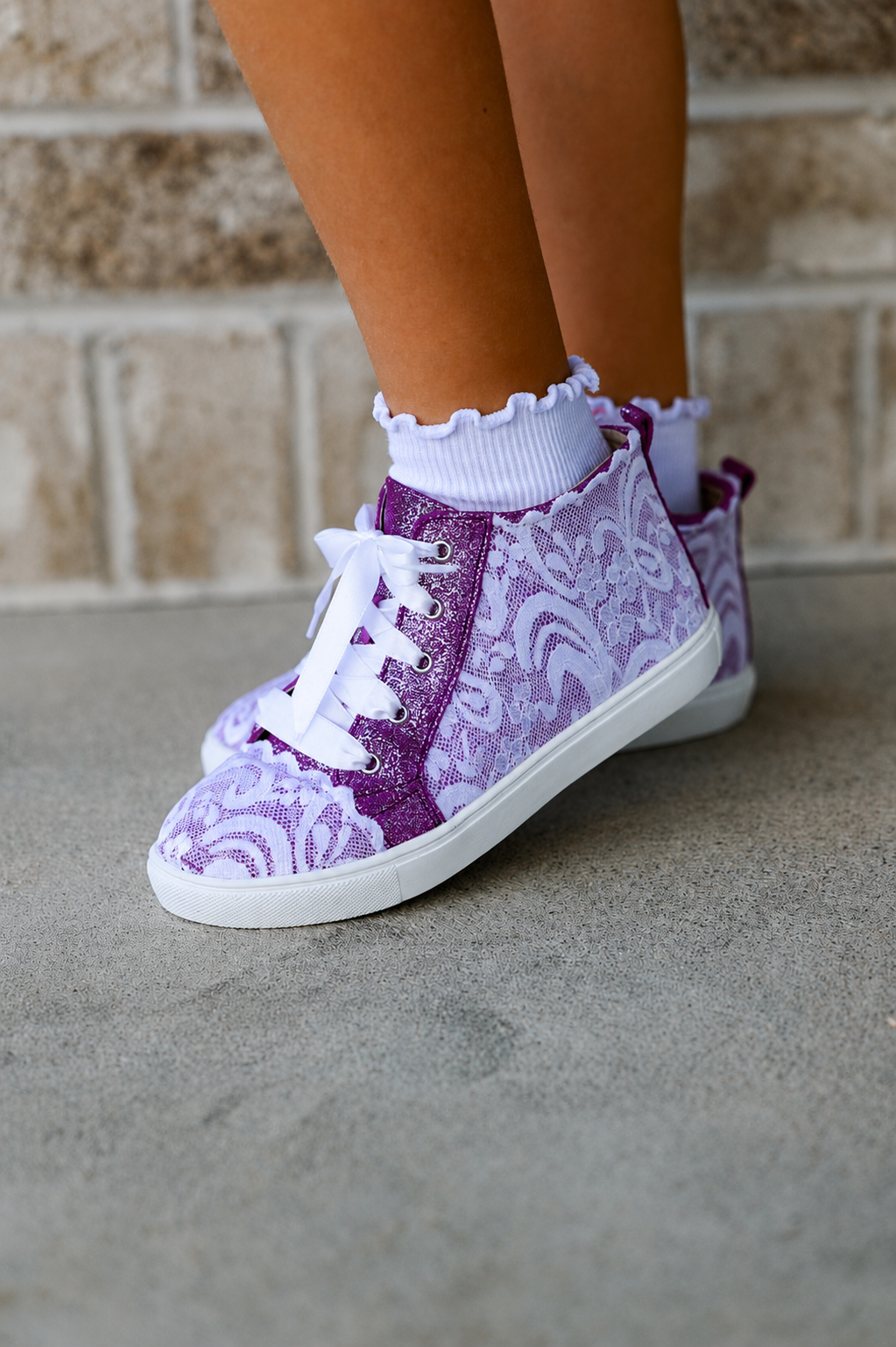 Pre-Order Purple Lacey High Top