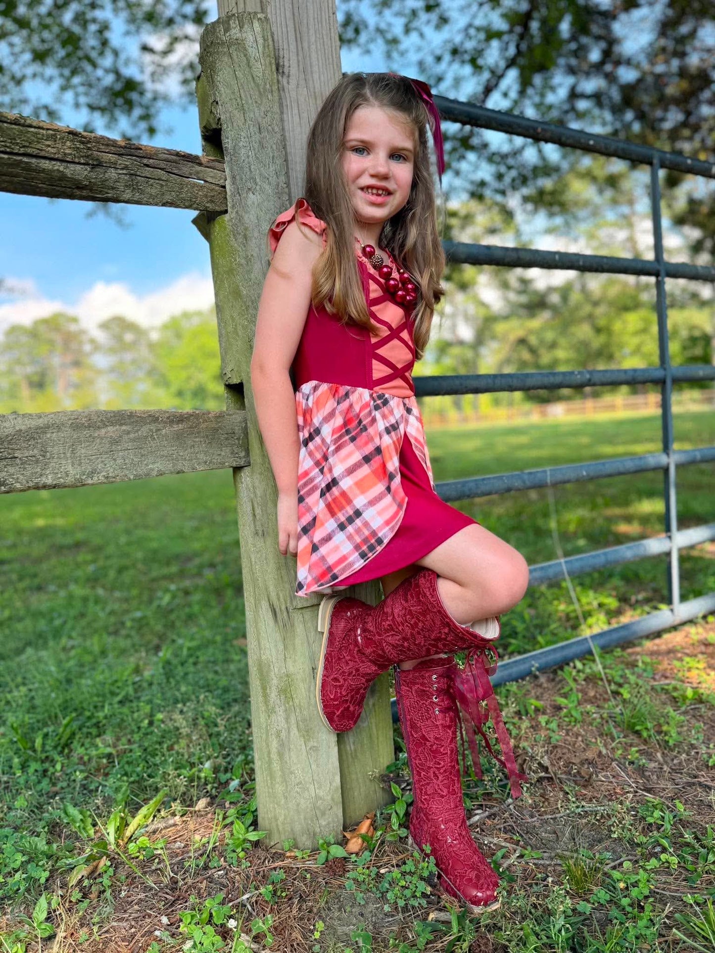 Pre Order Maroon Lace Victorian Boot