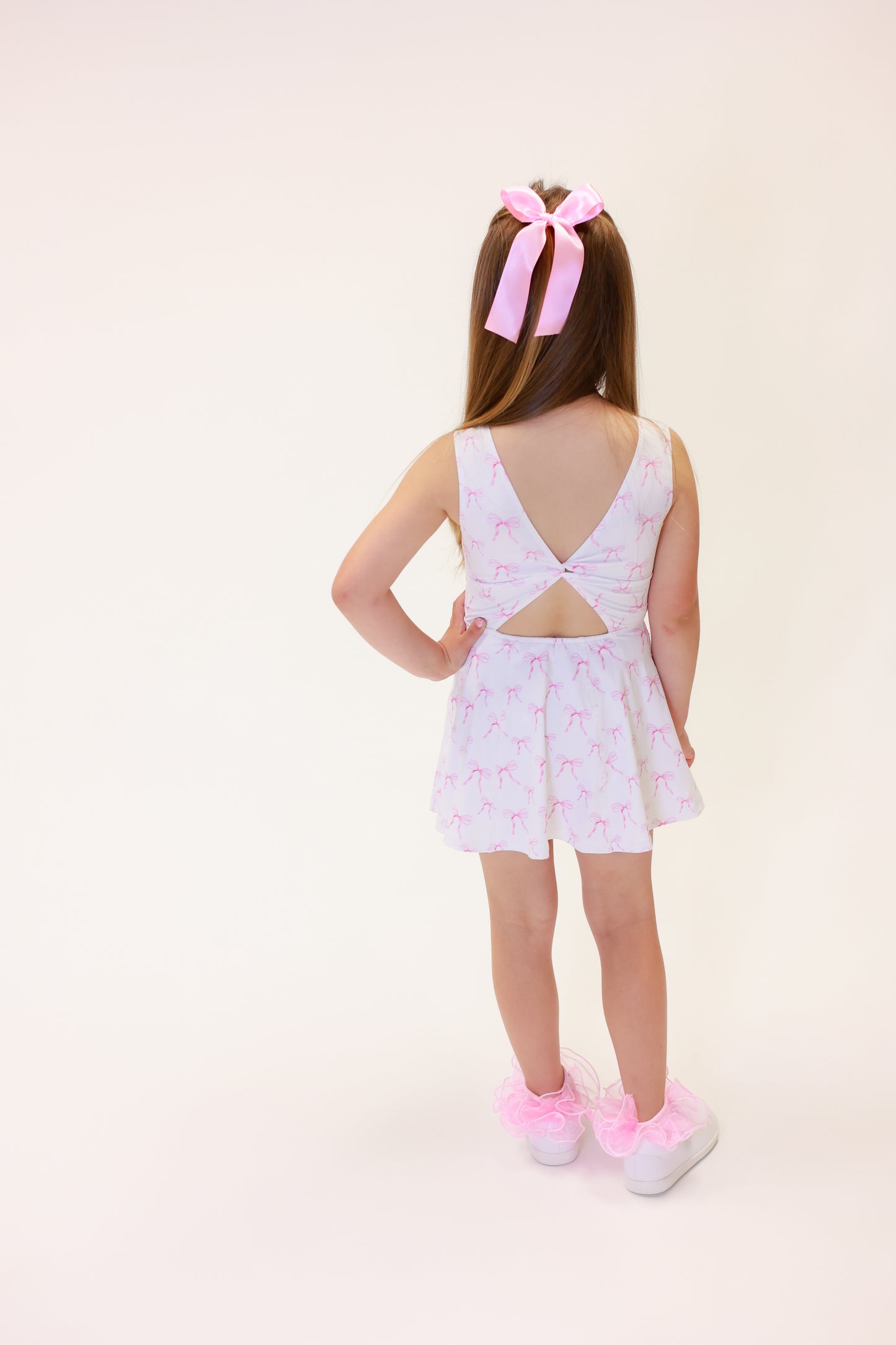 Josie Athletic Dress - Bow Print