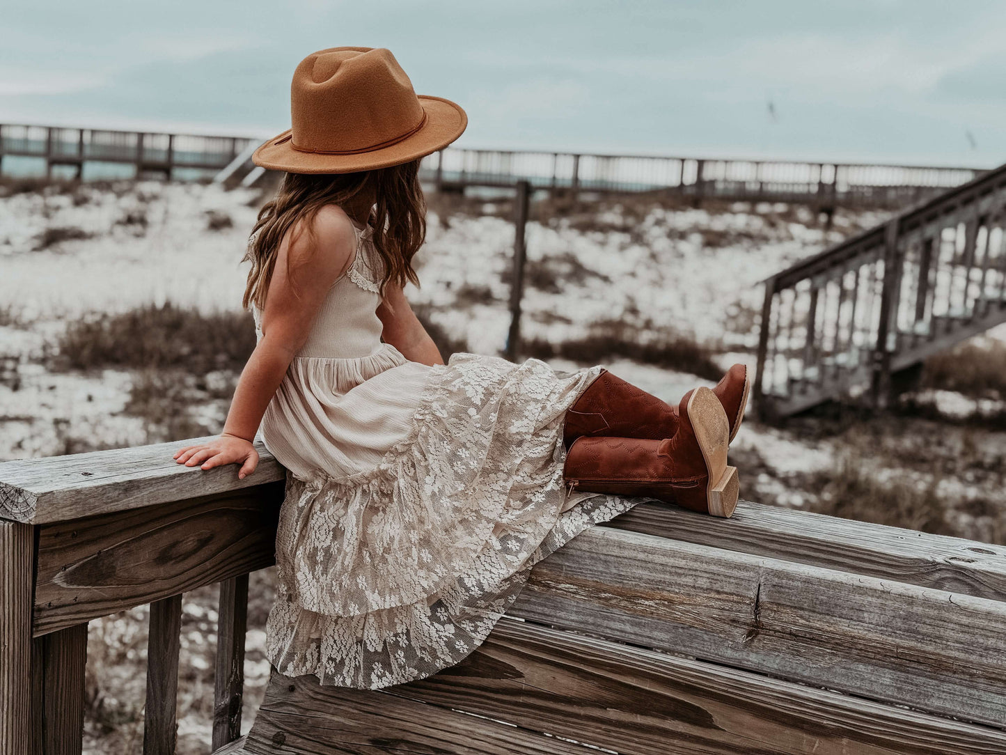 Brown cowboy boots