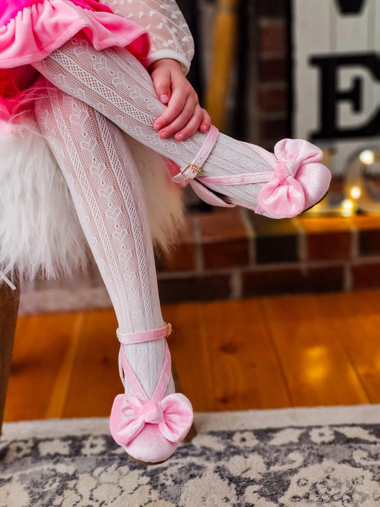 Light Pink Velvet Heels