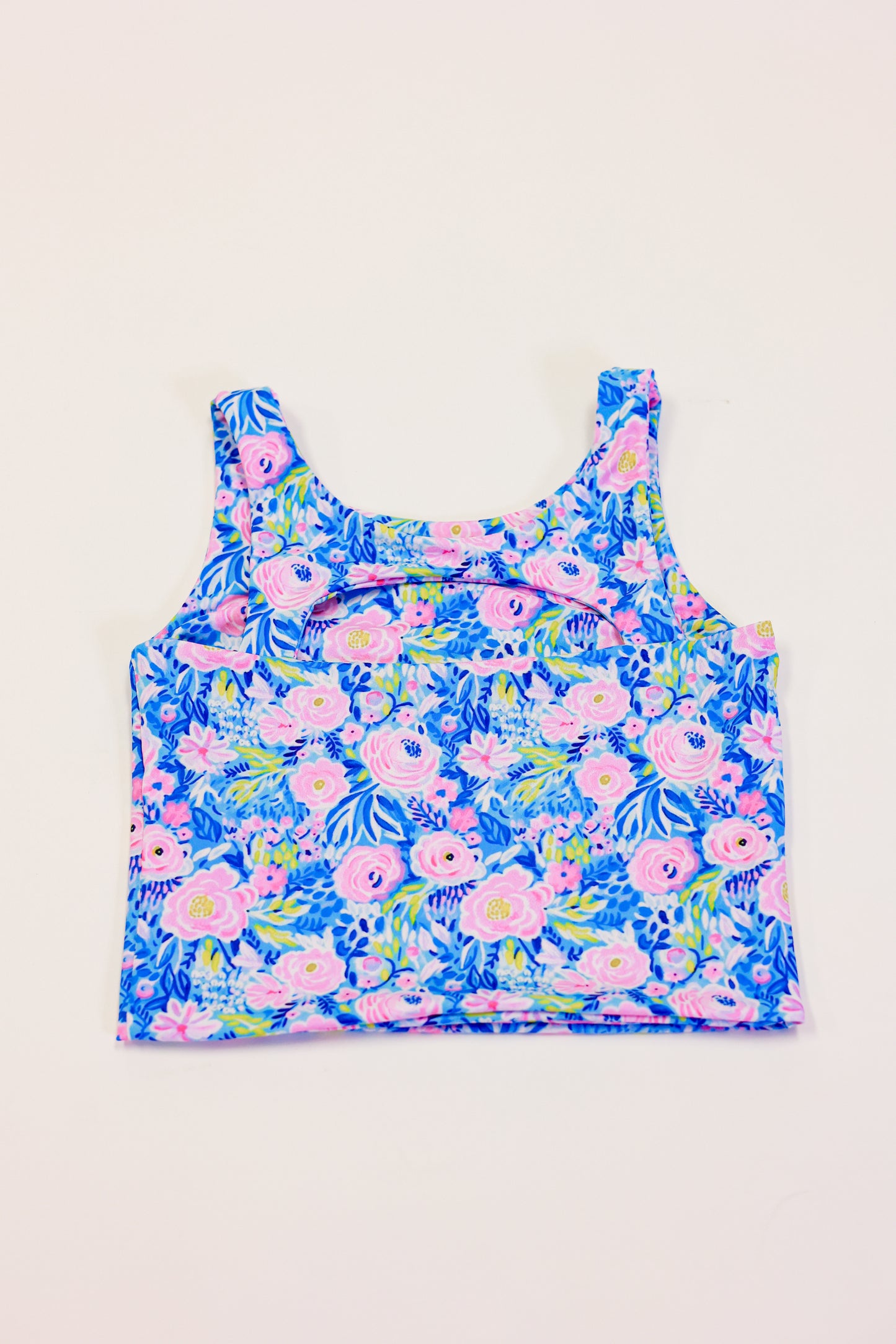 Addie Athletic Tank - Blue Floral