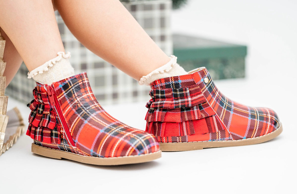 Pre Order Red Tartan Remi Boot