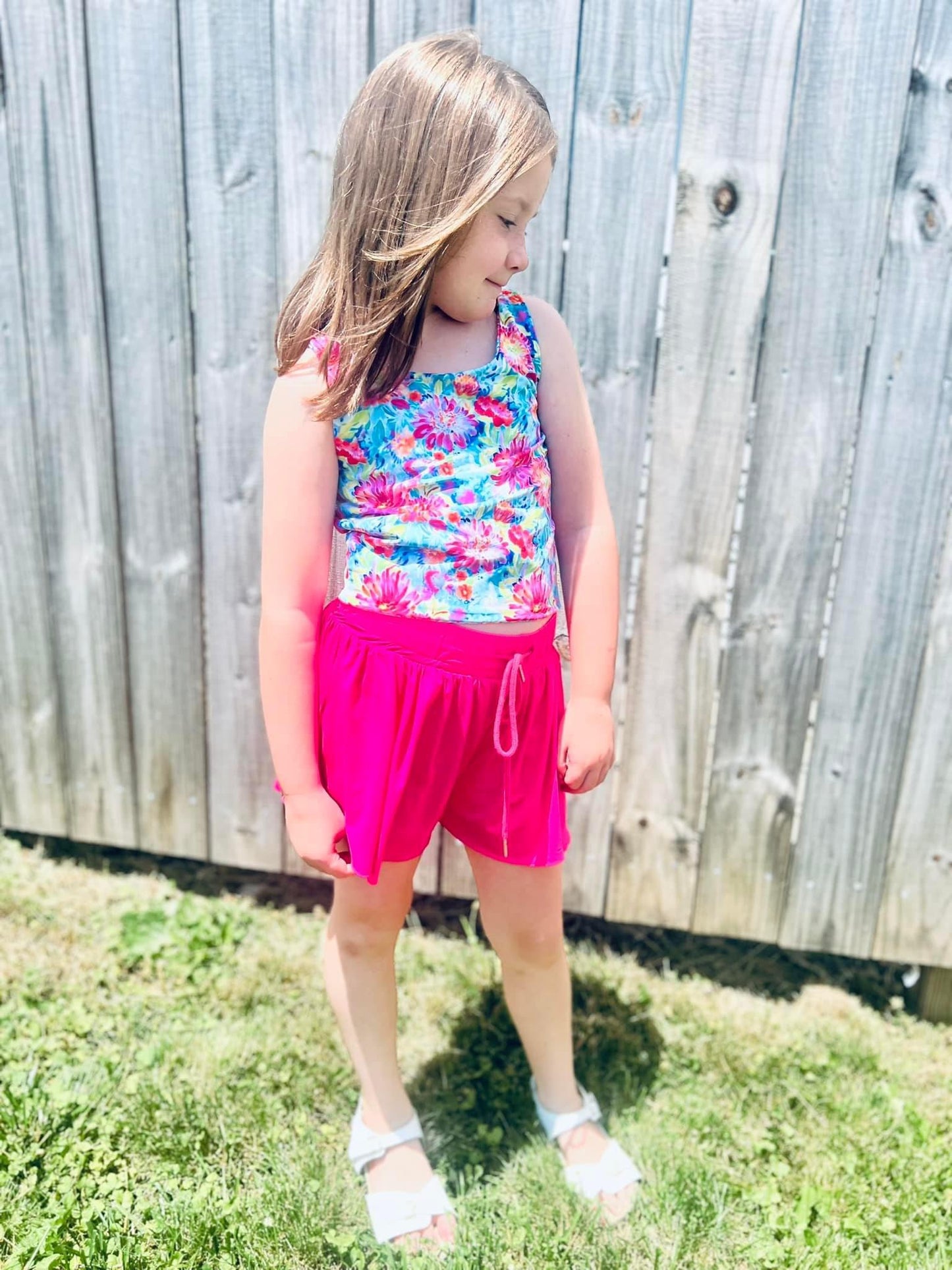 Addie Athletic Tank - Bright Floral