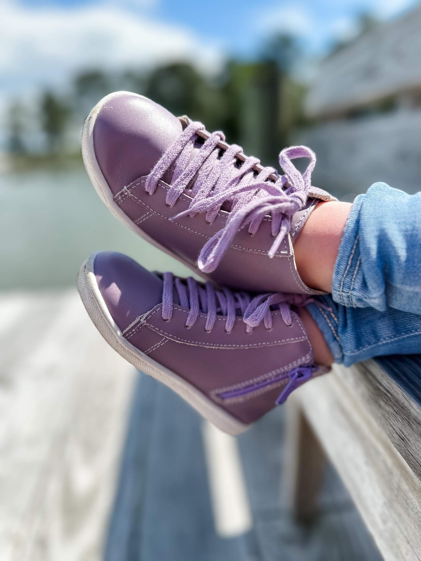 Purple High-top Sneakers