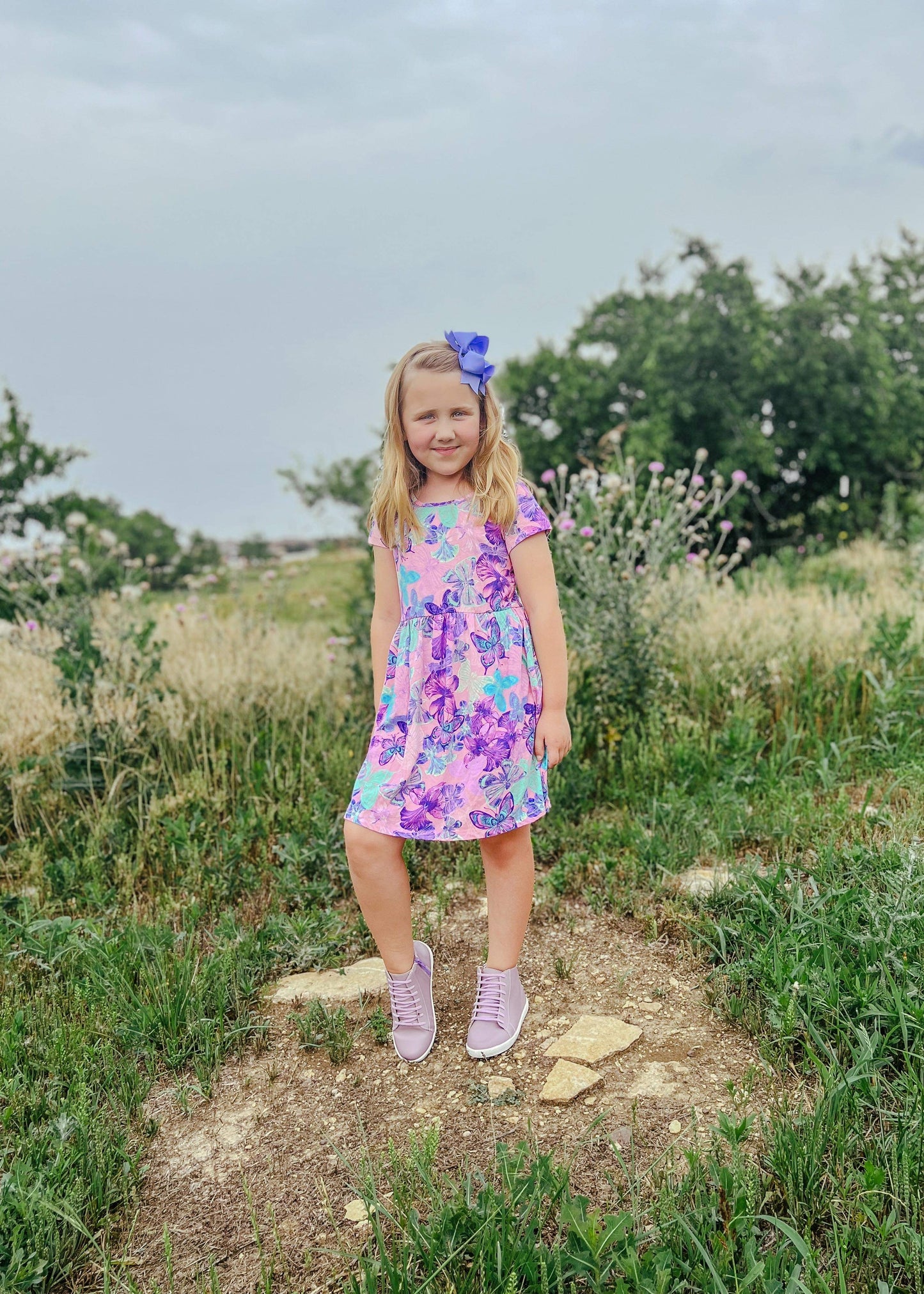 Purple High-top Sneakers