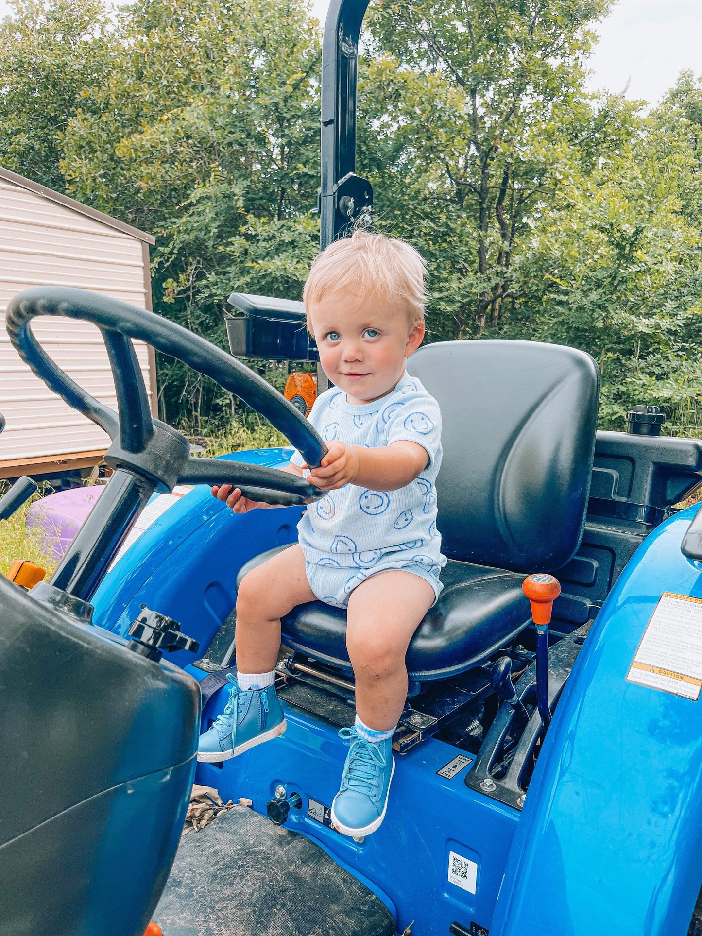 Faded Denim High-top Sneakers