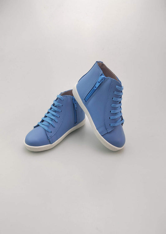 Faded Denim High-top Sneakers