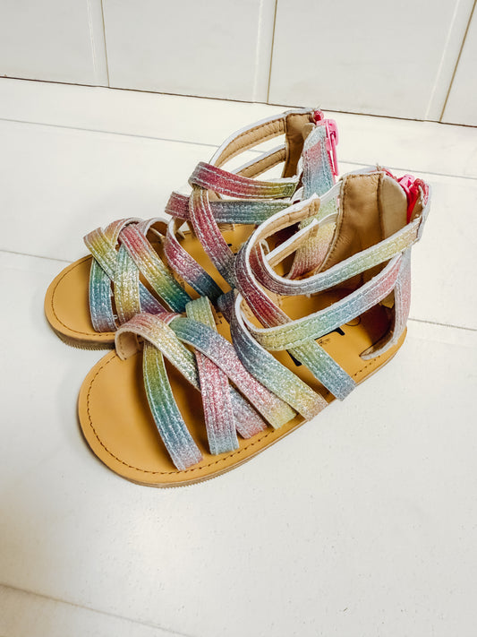 Rainbow strap sandal