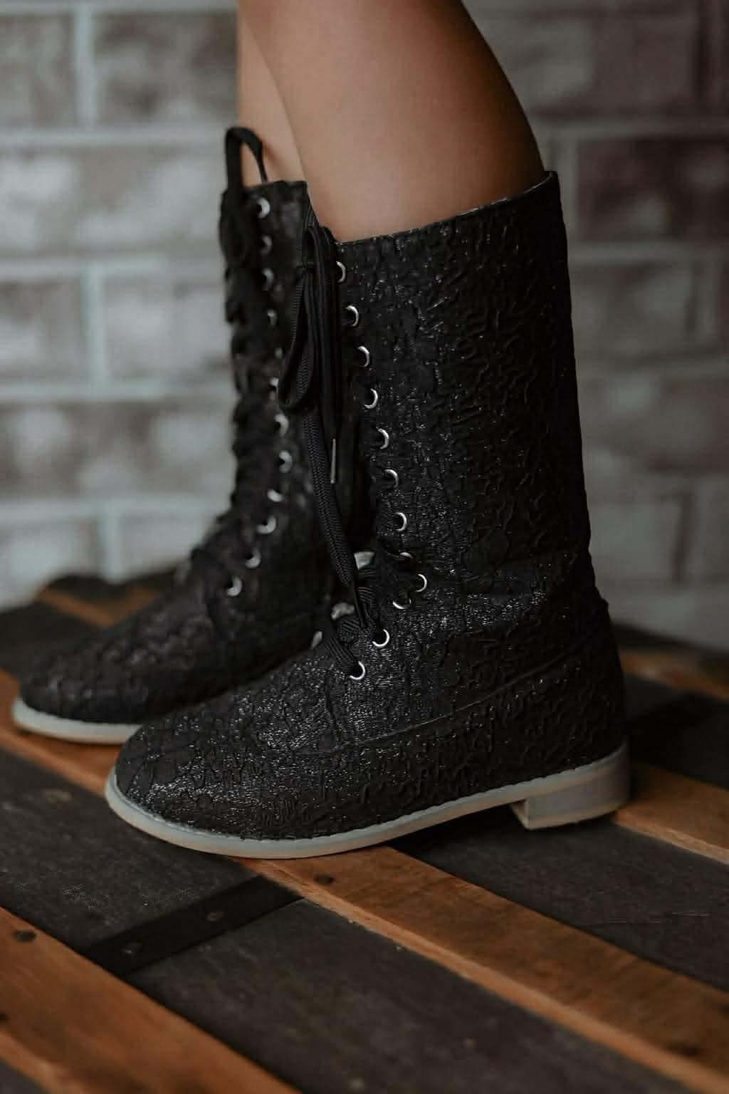 Black Lace Isabelle Boot