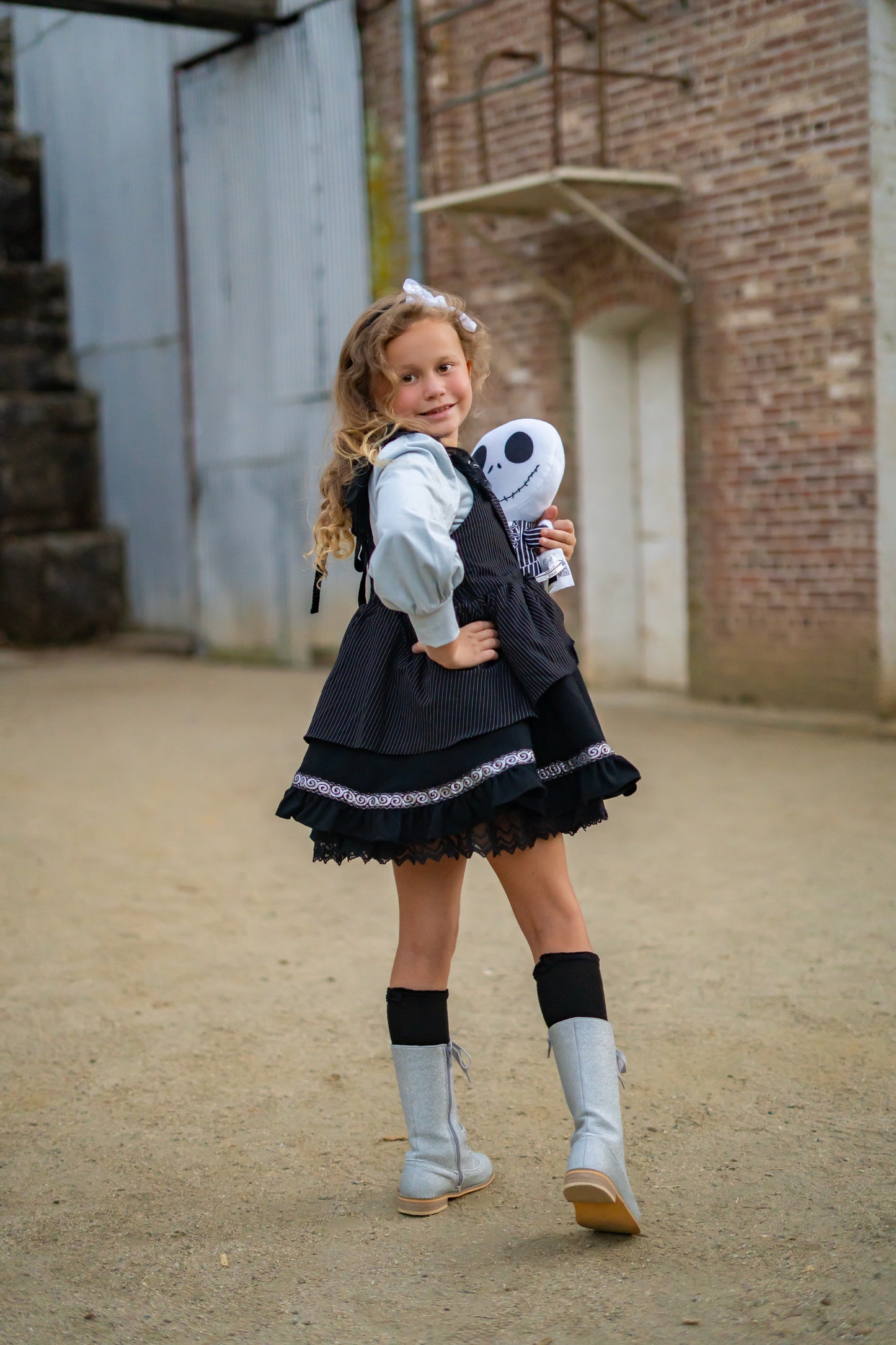 Pre Order Silver Shimmer Knee High Boots