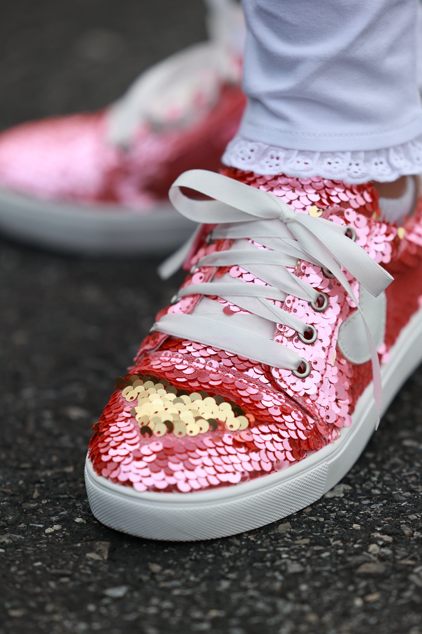 Sequin Heart Sneakers