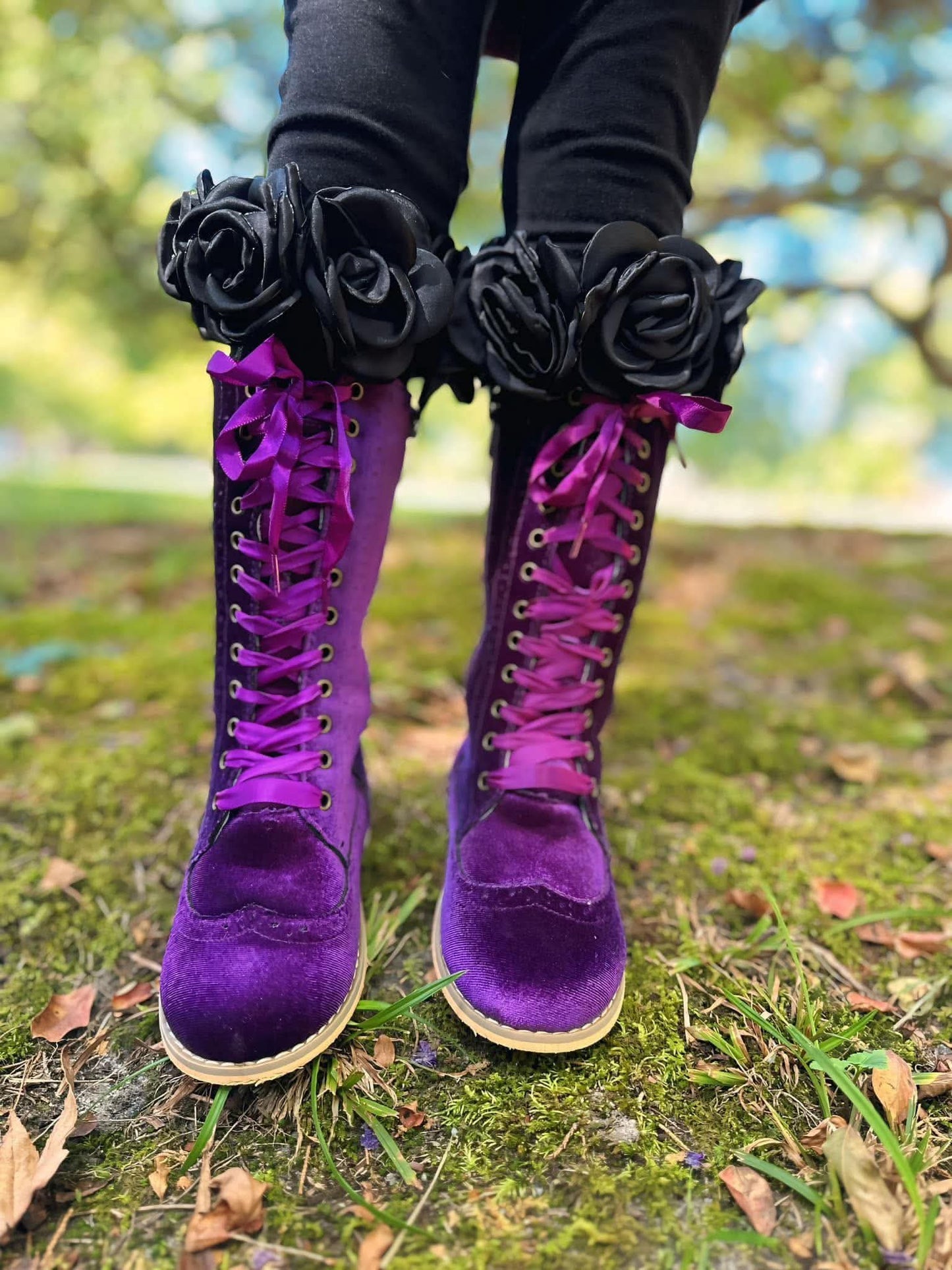 Pre Order Purple Velvet Boot