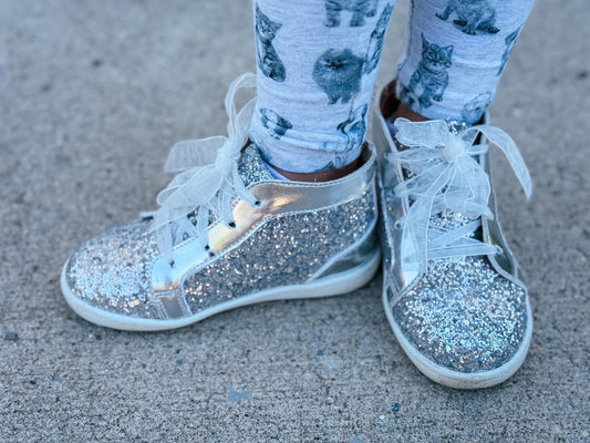 Silver Sparkle Hightops