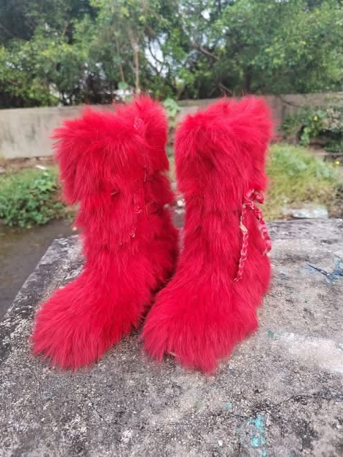 Pre Order Red Furry Boots