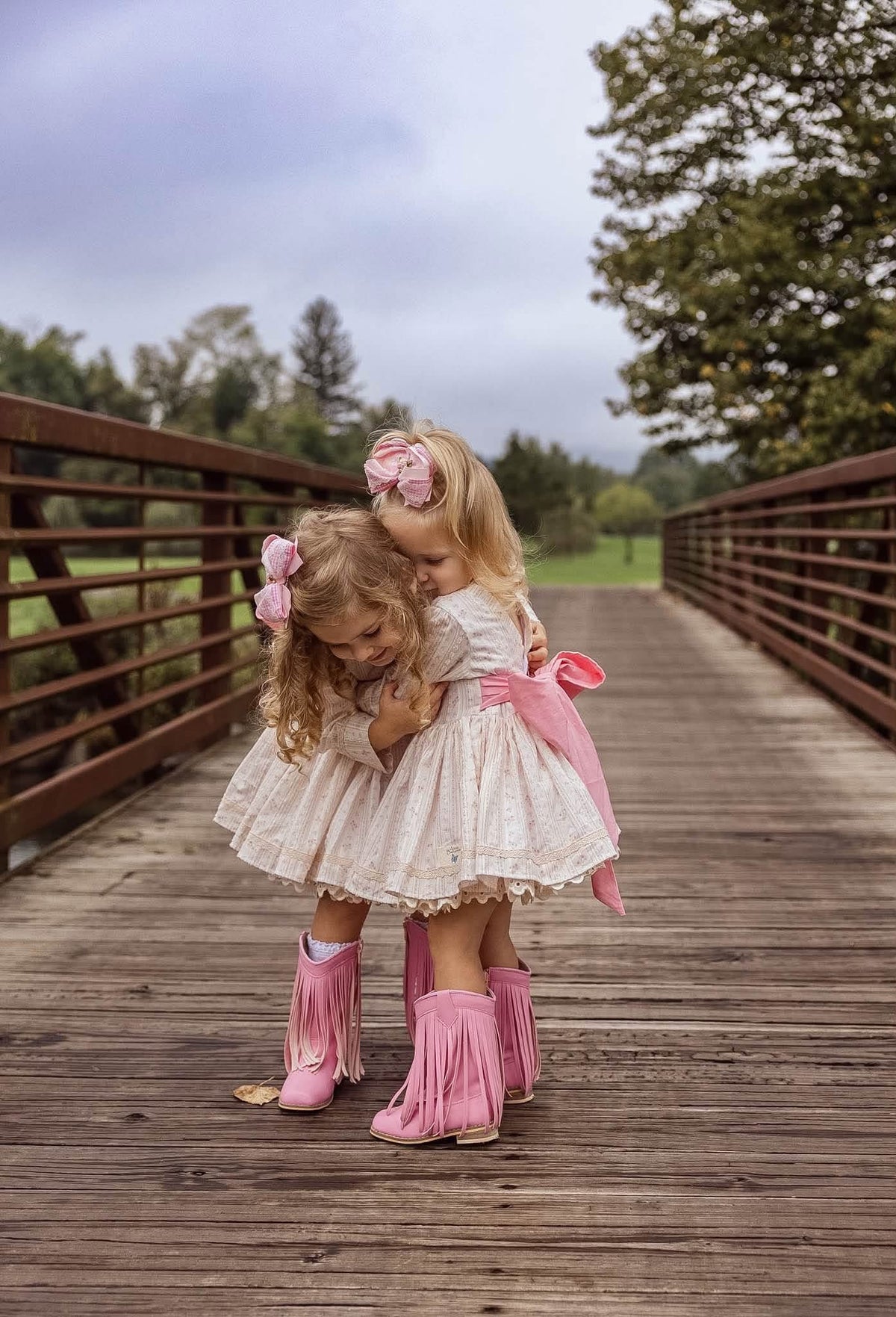 Light Pink Fringe Boots
